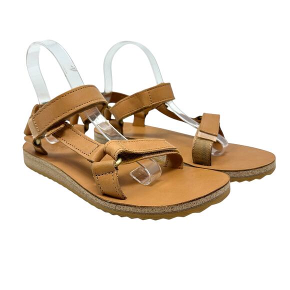 Teva Original Universal Crafted Leather Sandal Beige Tan US 9 - Picture 1 of 13